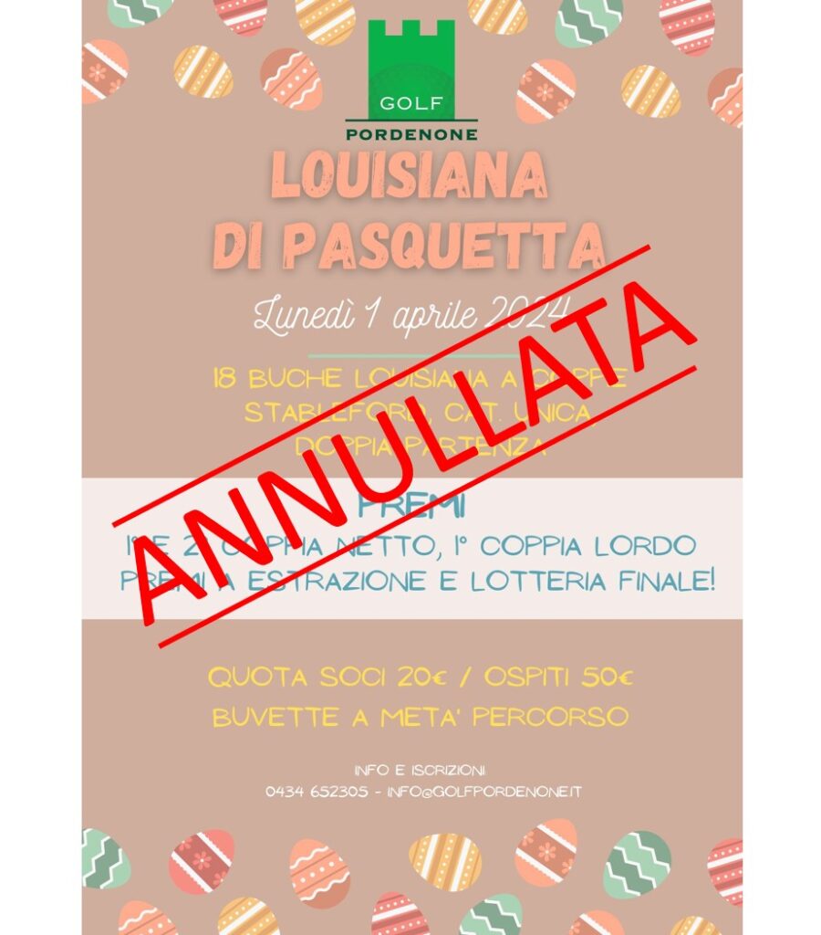 ANNULLO LOUISIANA PASQUETTA